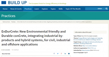 EnDurCrete project at BuildUp Portal