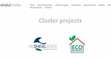 Cluster projects section on the project website